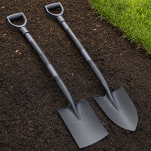 Heavy-Duty Forged Carbon Steel Garden Spade Pair