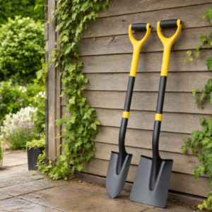 Ergonomic Yellow and Black D-Grip Garden Shovels
